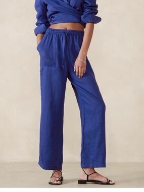 Banana Republic 100% Linen Pull On Pants
